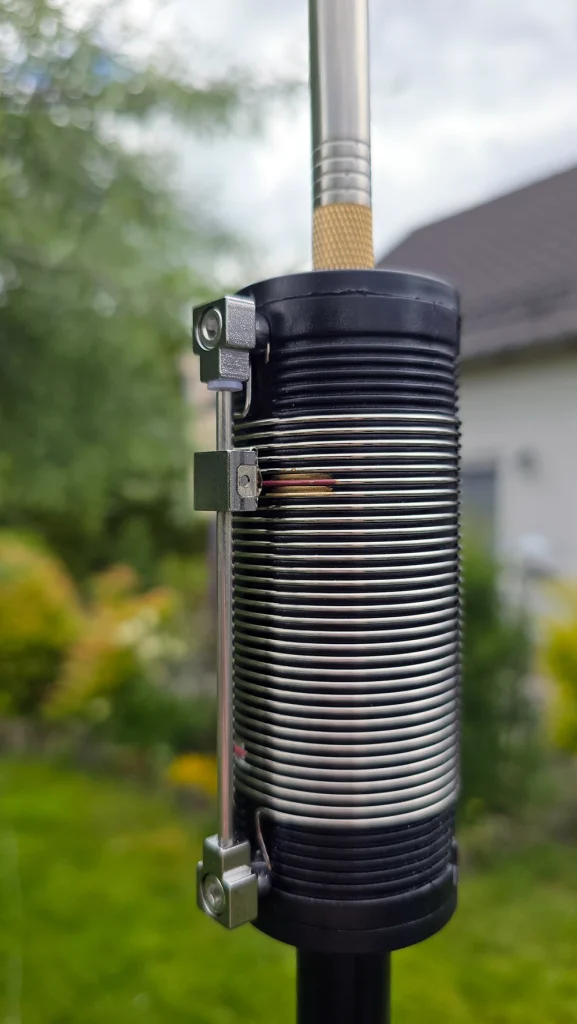 JPC-12 Vertikalantenne einstellbare Verlängerungsspule NAchaufnahme mit Einstellung auf 20 m.