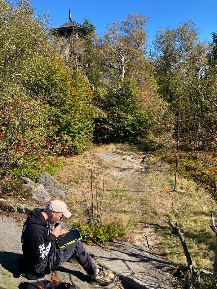 DG4KAI beim Funken auf der Kösseine