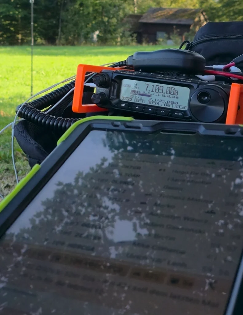 FT891 JPC12 und Ipad mit Ham2K bei SOTA AKtivierung DM/BM-321 Fahrenberg
