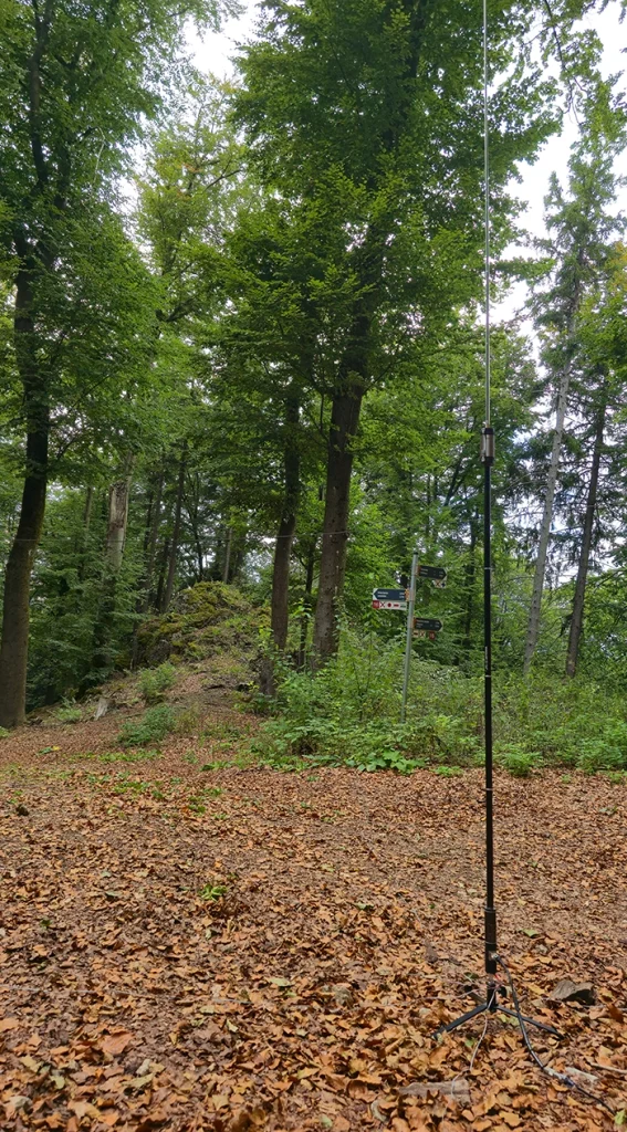 JPC12 Vertikalantenne bei SOTA Aktivierung Ossinger.