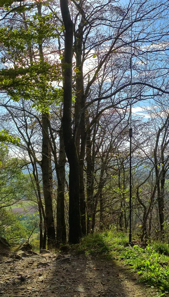 JPC12 Vertikalantenne auf dem Rauhen Kulm bei Sota Aktivierung