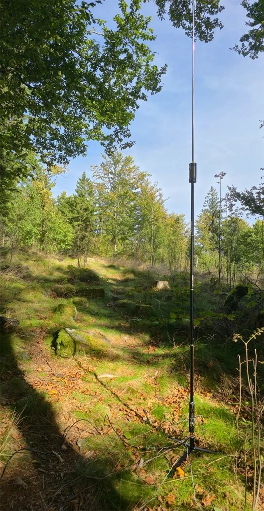 JPC12 Vertiaklantenne bei SOTA AKtivierung auf dem Entenbühl am 19.09.2026