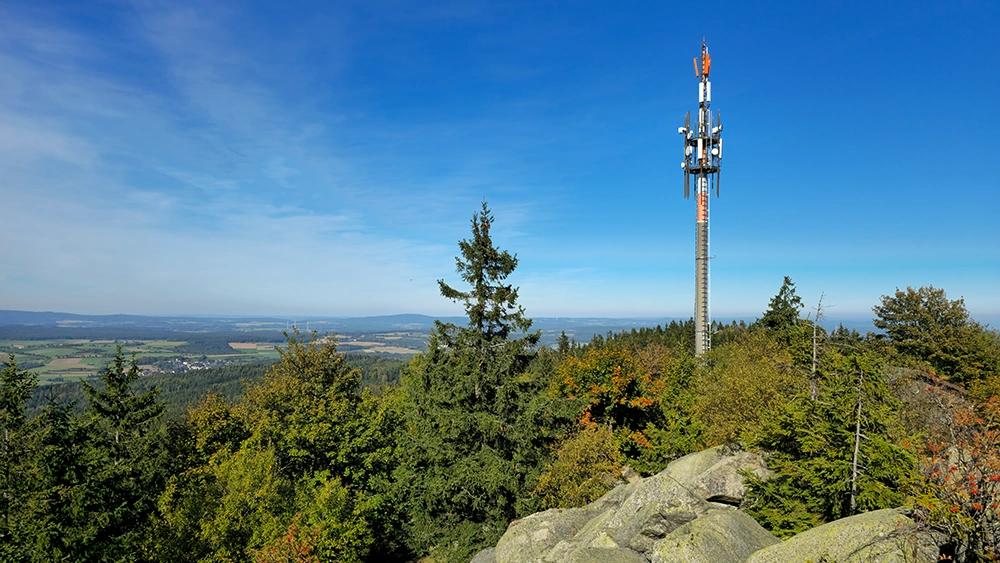 Kösseine Sendemast Blick hinüber
