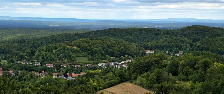 Blick vom Ossinger Aussichtsturm während SOTA Aktivierung.
