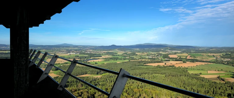 Blick vom Aussichtsturm auf dem Rauhen Kulm SOTA AKtivierung DG4KAI 25.09.2026