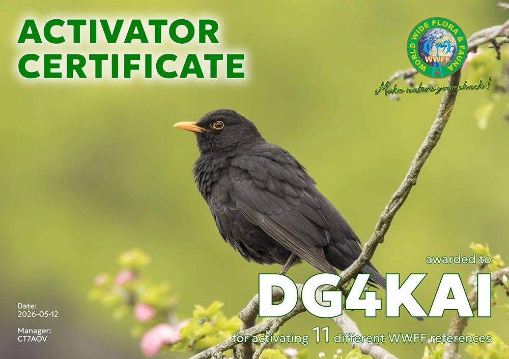 WWFF Flora Fauna Aktivierer DG4KAI