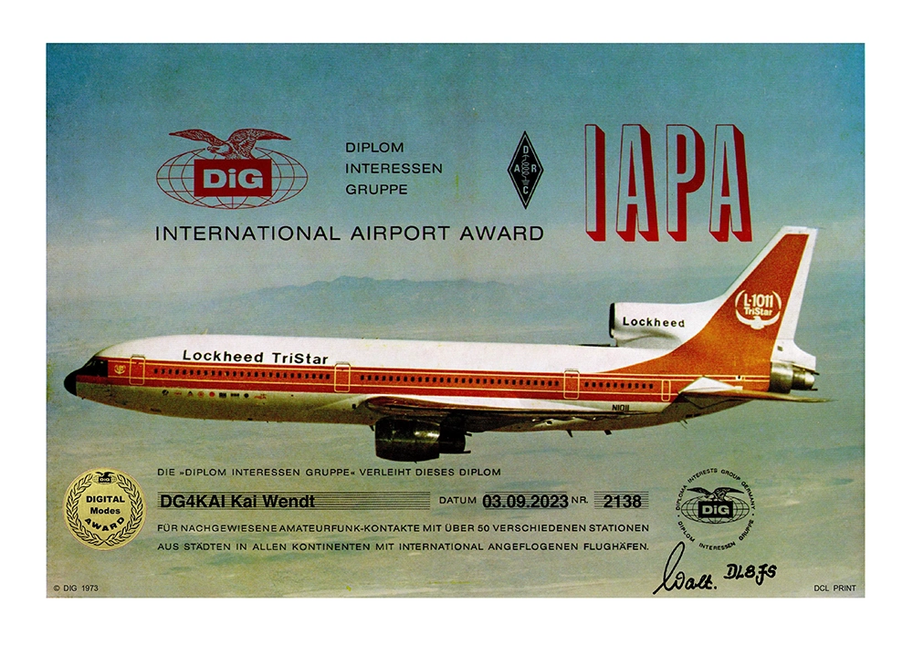 International Airport Award DIG DG4KAI