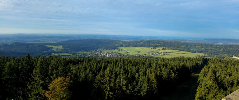Blick vom Aussichtsturm am Ochsenkopf