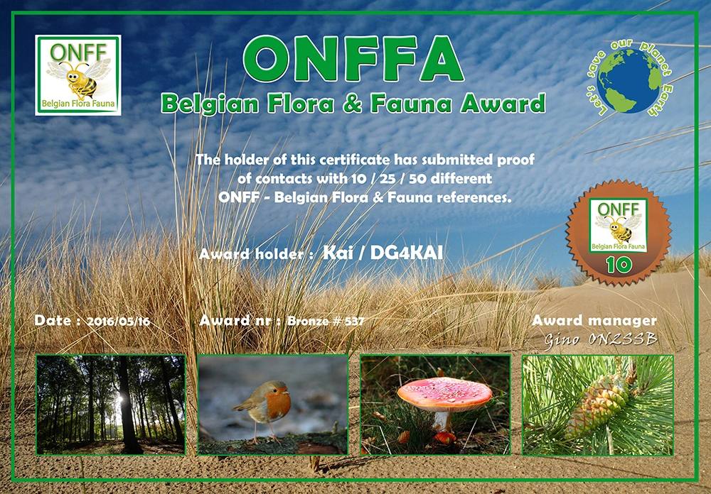 ONFF Bronze Diplom DG4KAI