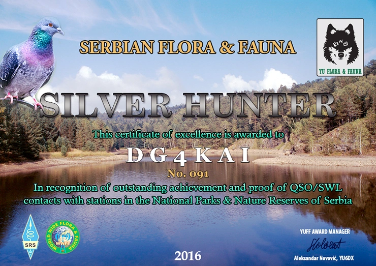 Serbian Flora Fauna Diplom Silver DG4KAI